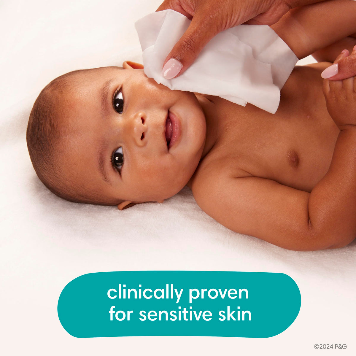 Pampers Sensitive Unscented Baby Wipes, 6 Flip-Top Packs, 504 Count