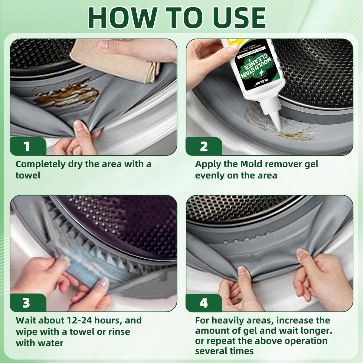 Mold Remover Gel for Washing Machine and Tile Grout