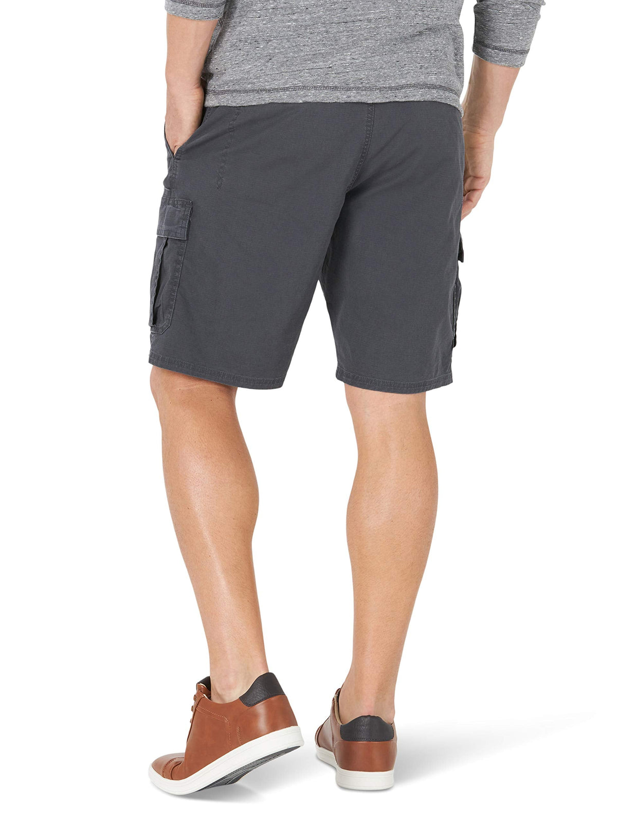 Wrangler Authentics Men's Classic Cargo Stretch Short, Anthracite, 38