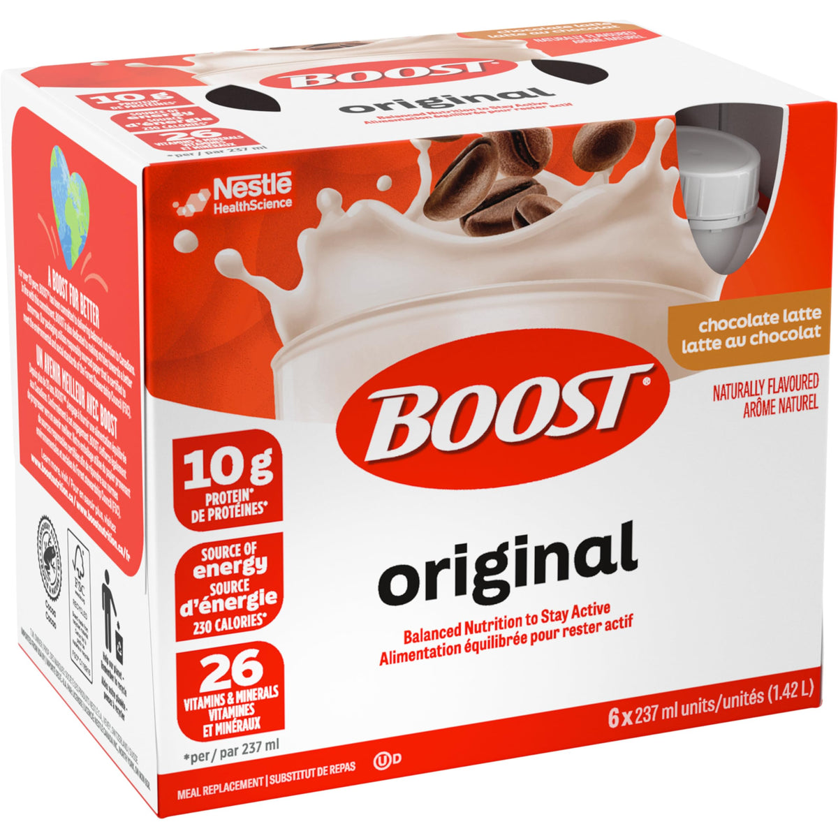 Boost Original Meal Replacement Drink, Choc Latte, 24 Bottles
