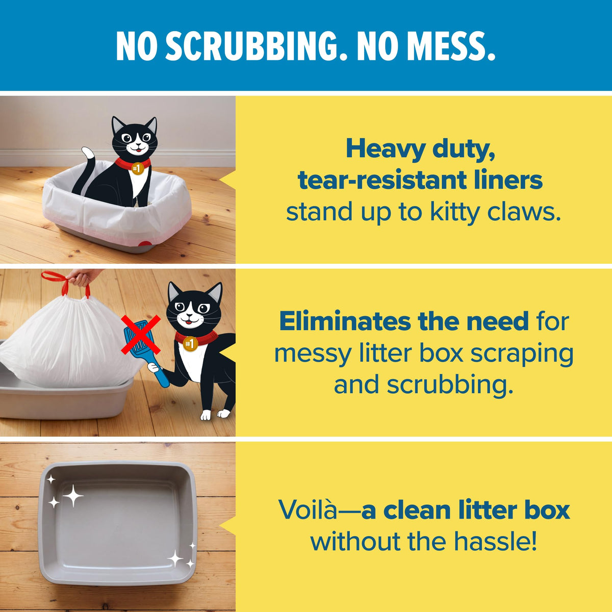 Jonny Cat Heavy Duty Litter Box Liners, Jumbo, 15 Count