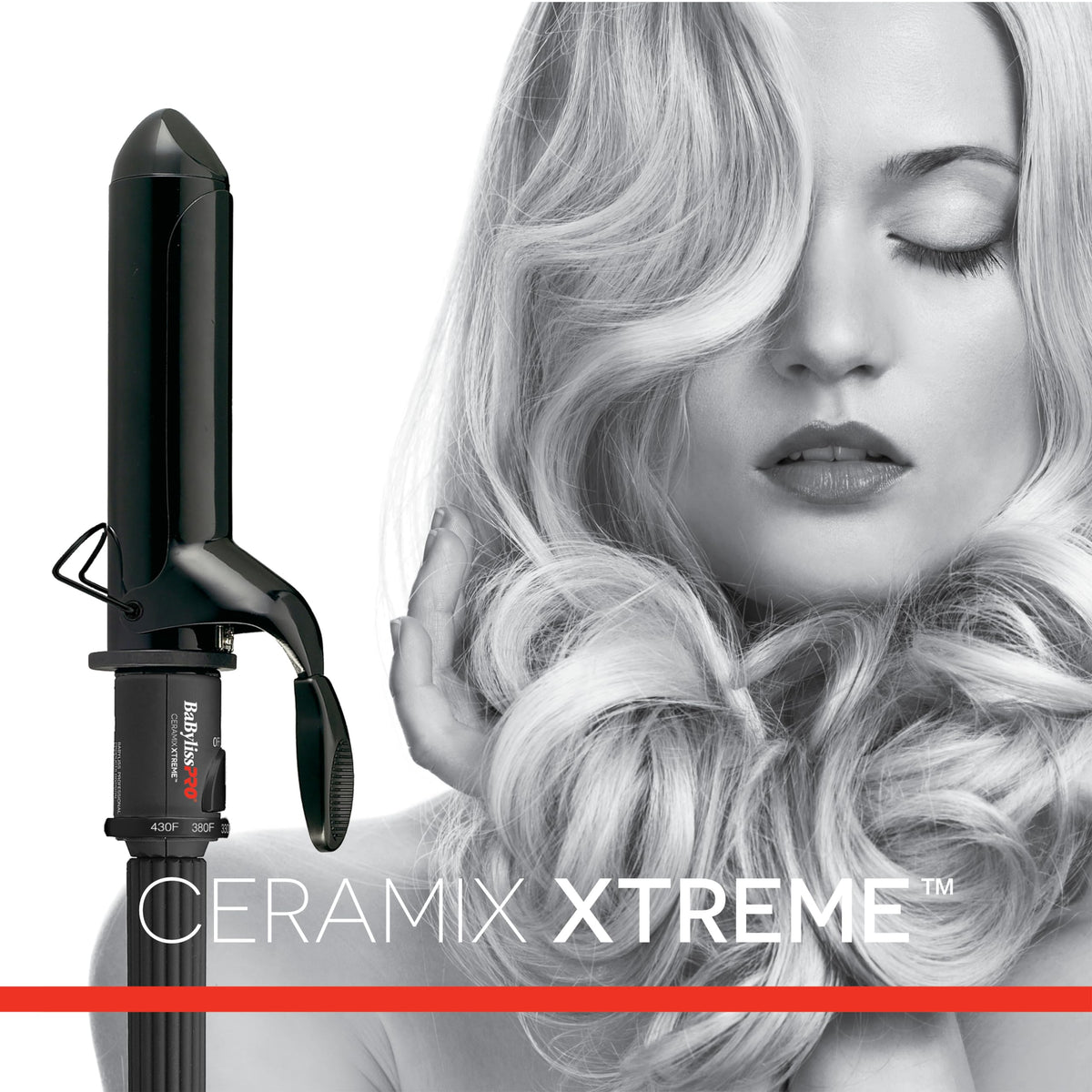 BaBylissPRO Ceramix Xtreme Ceramic Curling Iron, 1.5 in