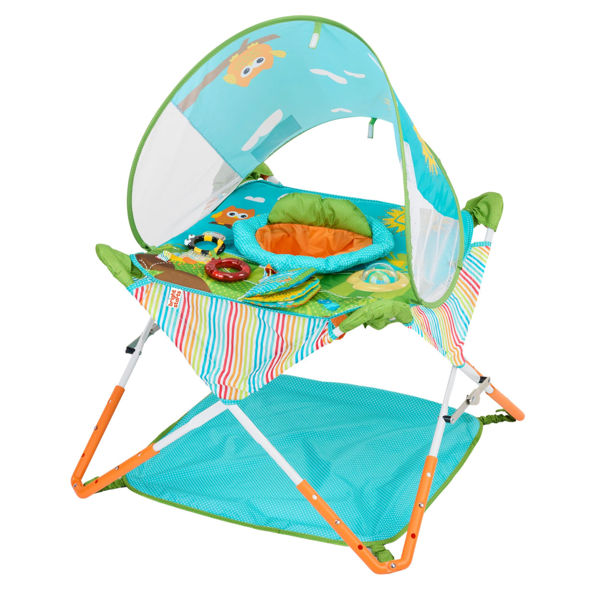 Bright Starts Pop 'N Jump Portable Activity Jumper, Owl Forest