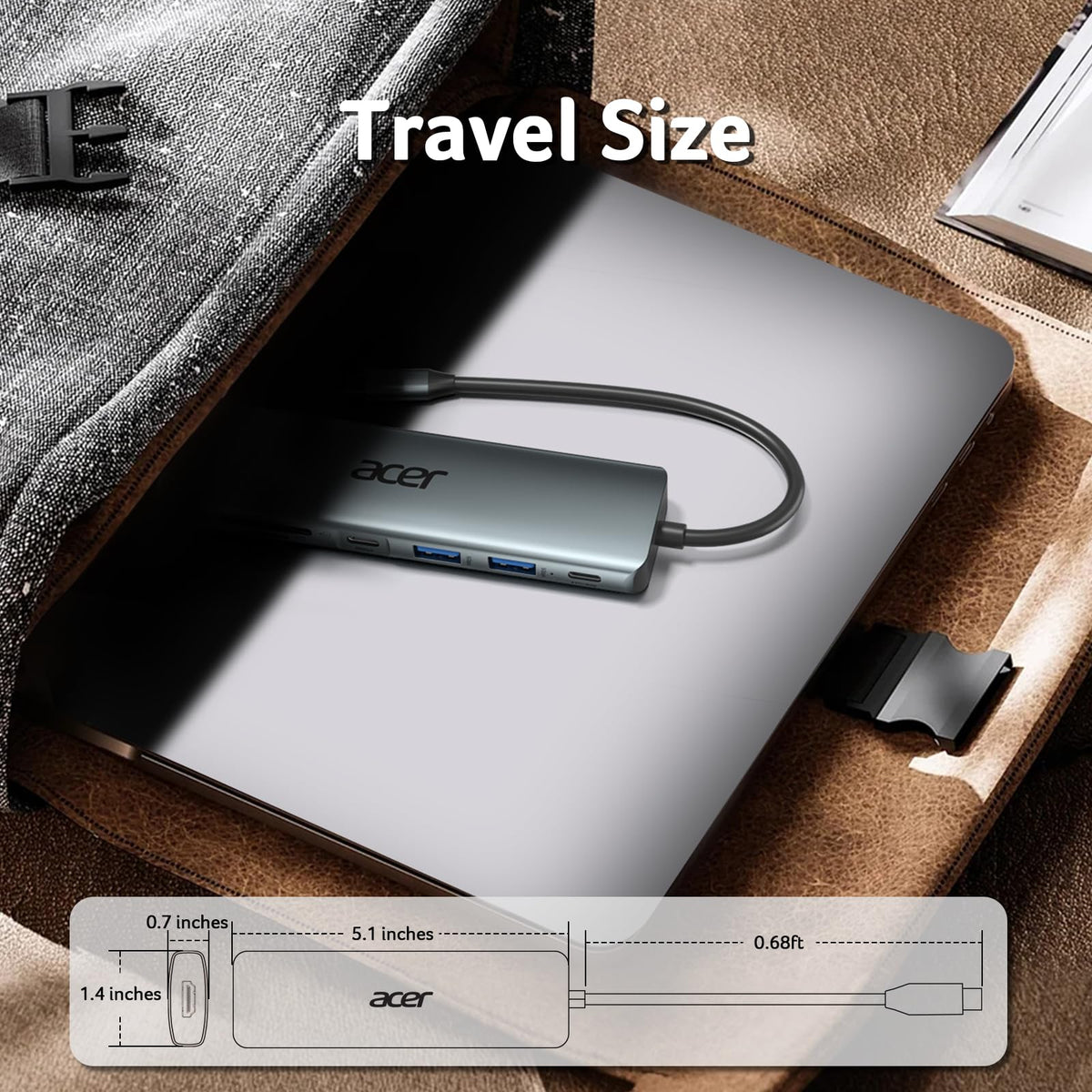Acer 7 in 1 USB C Hub, 4K HDMI, PD100W