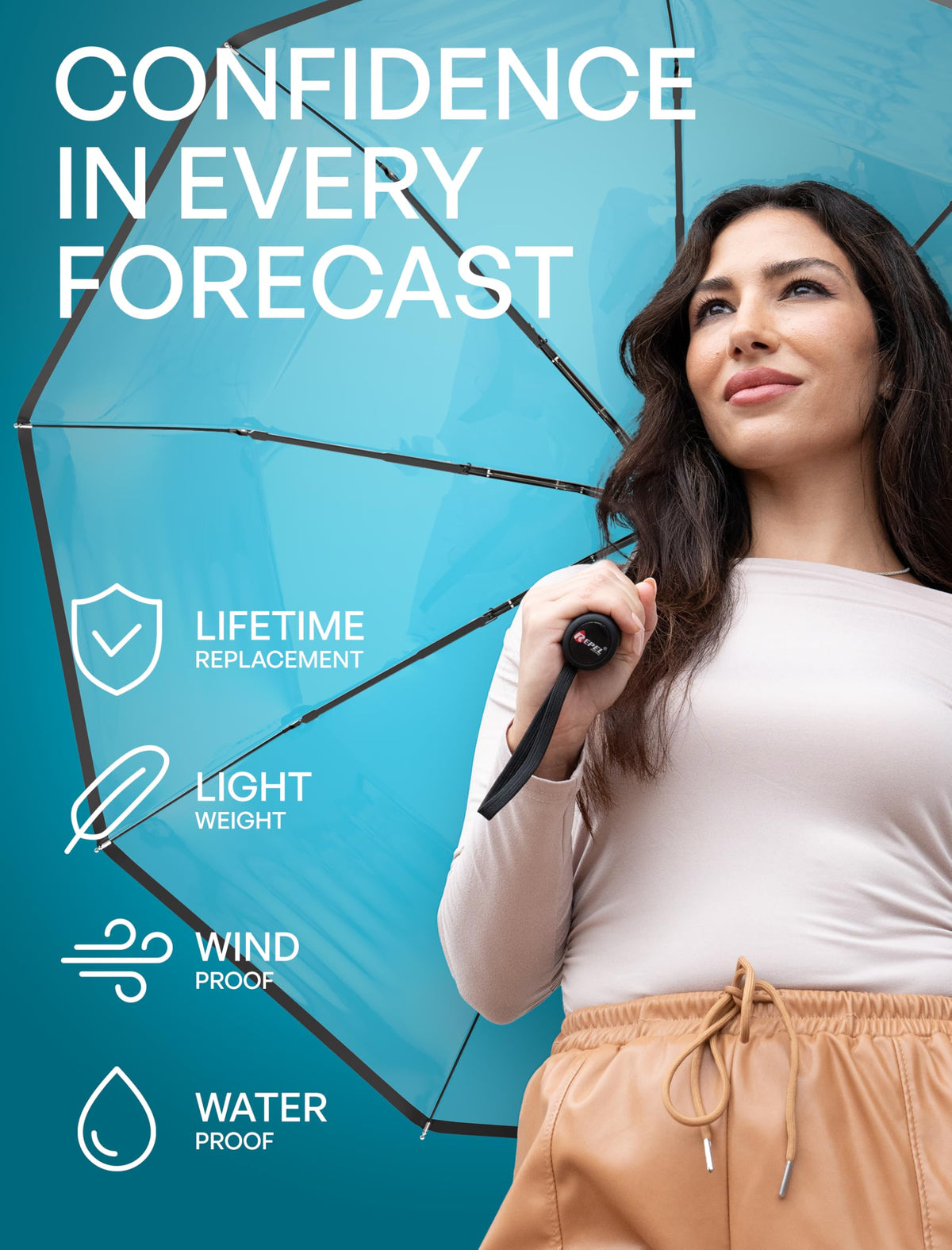 Repel Windproof Travel Umbrella, Auto Folding