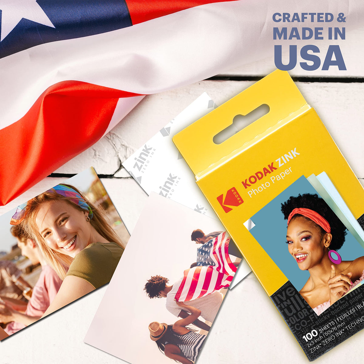 Kodak Zink Photo Paper, 2x3 Inches, 100 Sheets