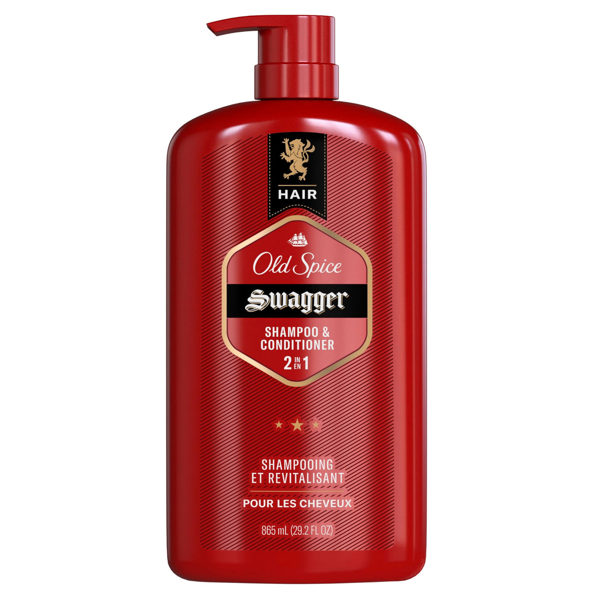 Old Spice Swagger 2in1 Shampoo and Conditioner, Twin Pack, 1.73 L