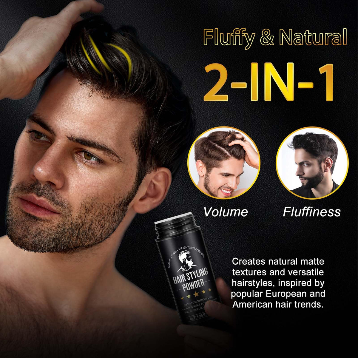 Hair Styling Texture Powder, 2 x 30 g, Pack of 2