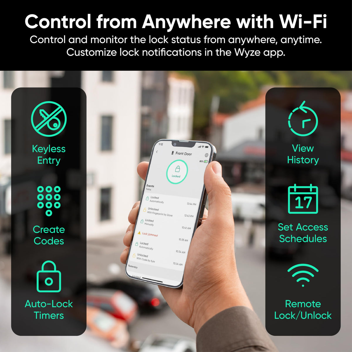 Wyze Auto-Lock Bolt v2 Fingerprint Smart Lock