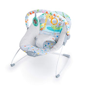 Bright Starts Soothing Vibrations Baby Bouncer, Safari Fun, 0-6 Months