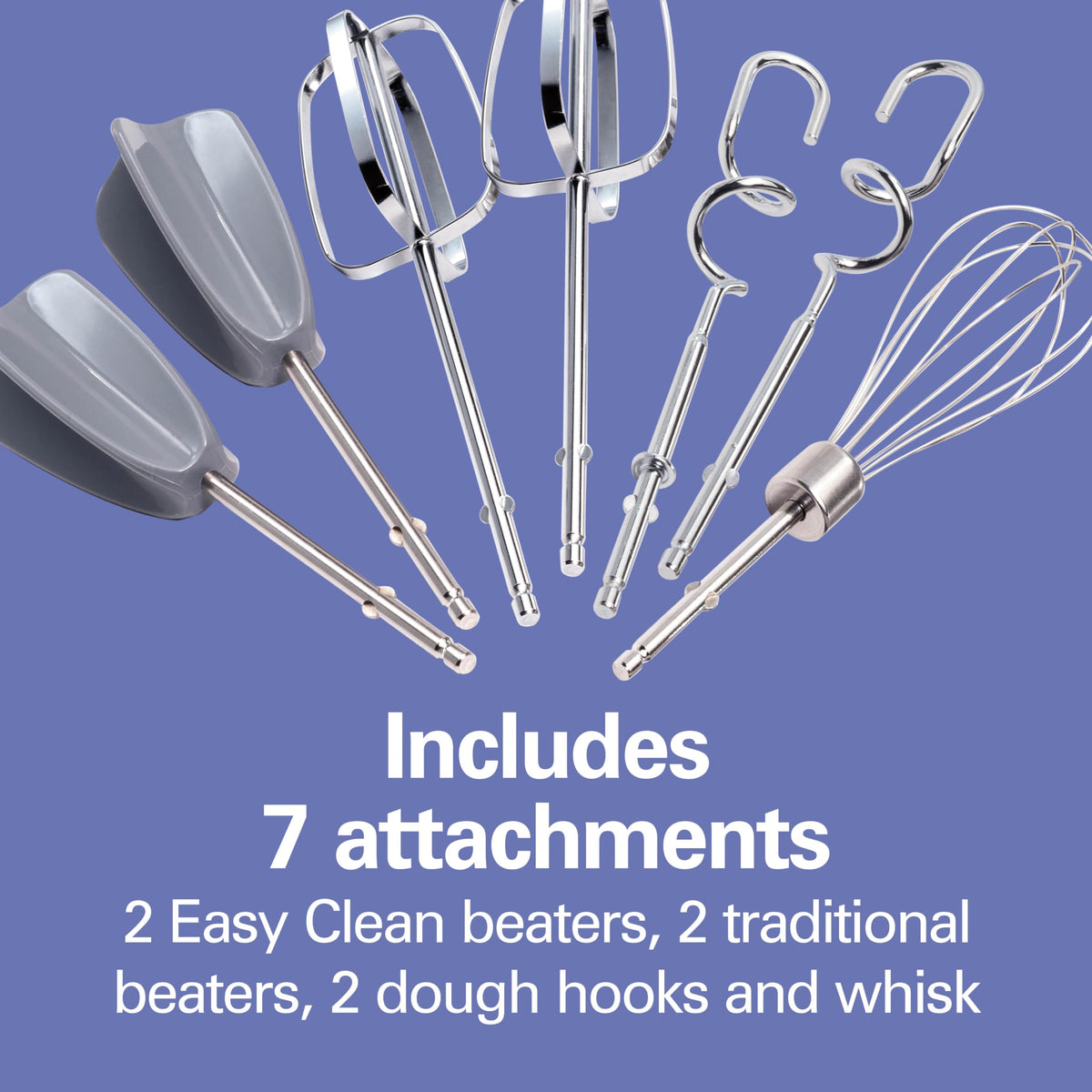 Hamilton Beach 6-Speed Electric Hand Mixer, 275W, White (62636J)
