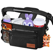 Universal Stroller Caddy Organizer with Cup Holder & Phone Bag
