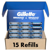 Gillette Men's Mach3 Razor Blade Refills, 15 Count