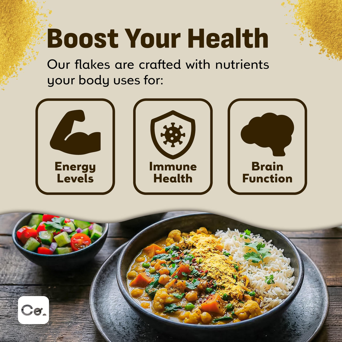 Coolinario Fortified Nutritional Yeast, Large Flakes, 1 Gal (1.5 lb)