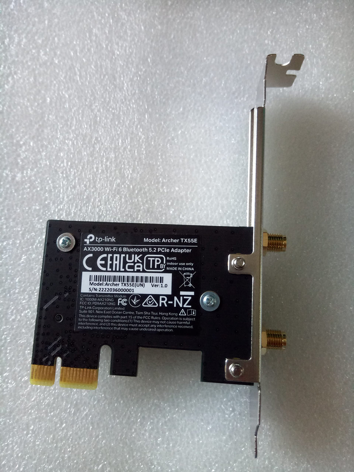 TP-Link WiFi 6 AX3000 PCIe WiFi Card, Archer TX55E