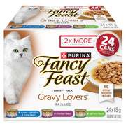 Fancy Feast Gravy Lovers Wet Cat Food Variety, 24 x 85 g