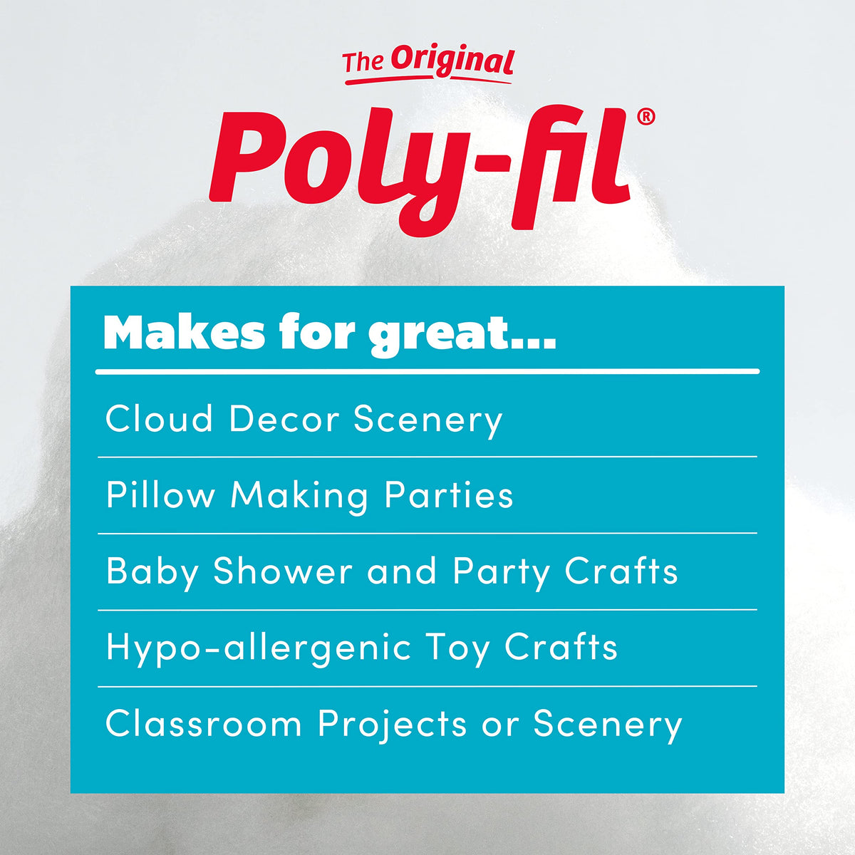 Poly-Fil PF-32 Premium Fiber Fill, 32 Ounce Bag