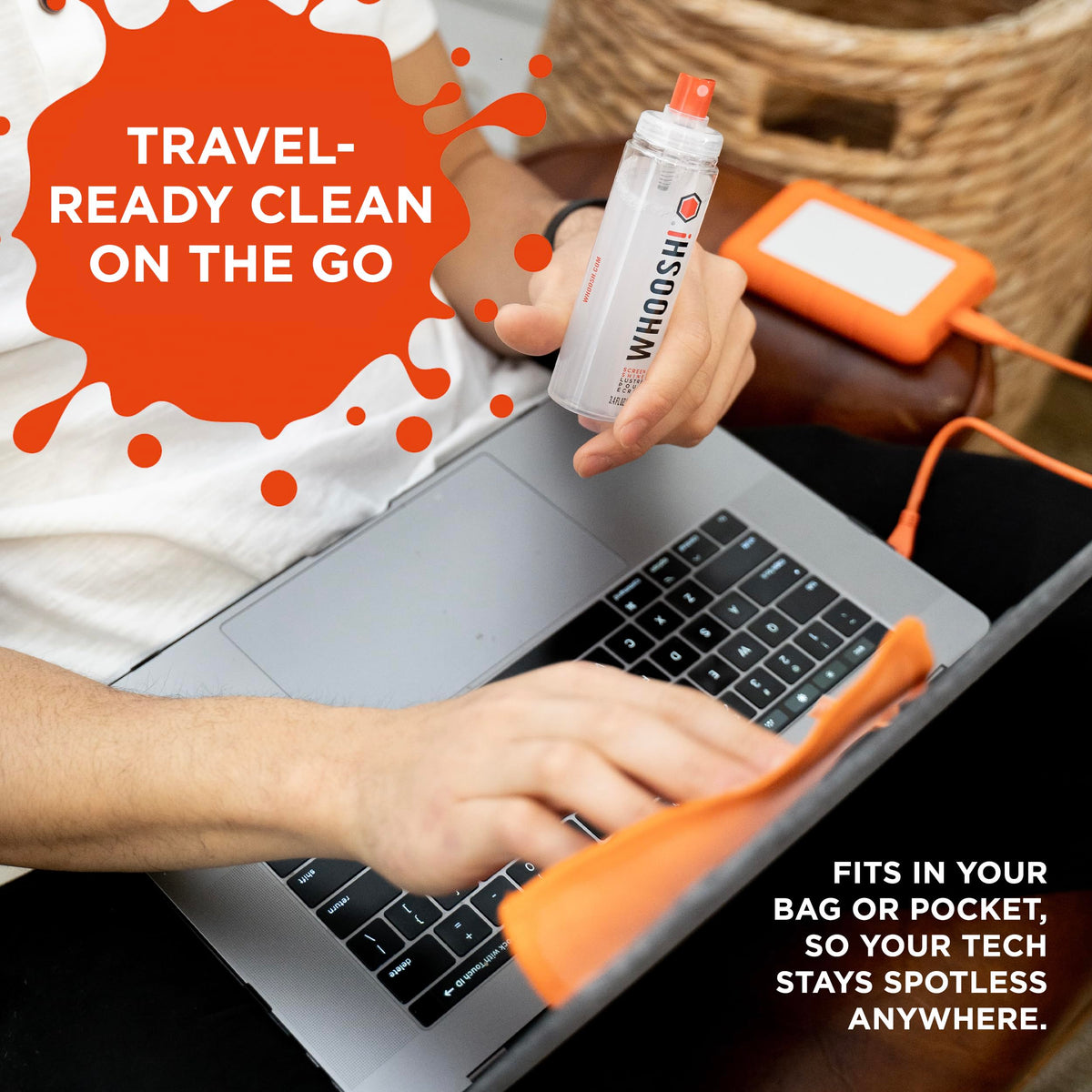 WHOOSH! Screen Shine Duo Electronics Cleaner, 100 mL and 8 mL