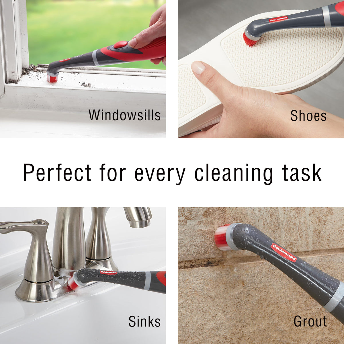 Rubbermaid Reveal Power Scrubber for Grout, Tile, Shower and Bathtub