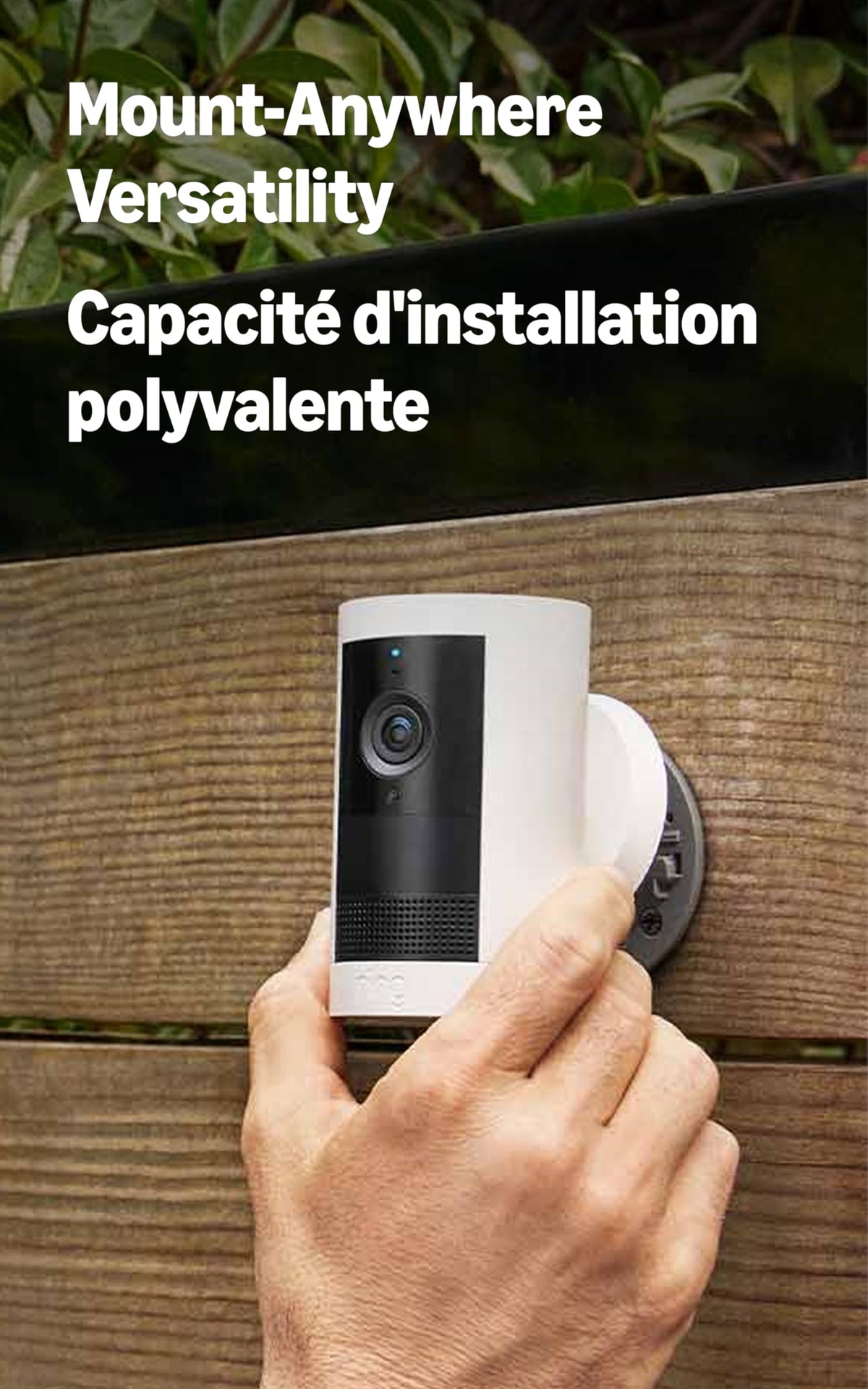 Ring Outdoor Cam Plus, Plug-In, 2K Video, Black