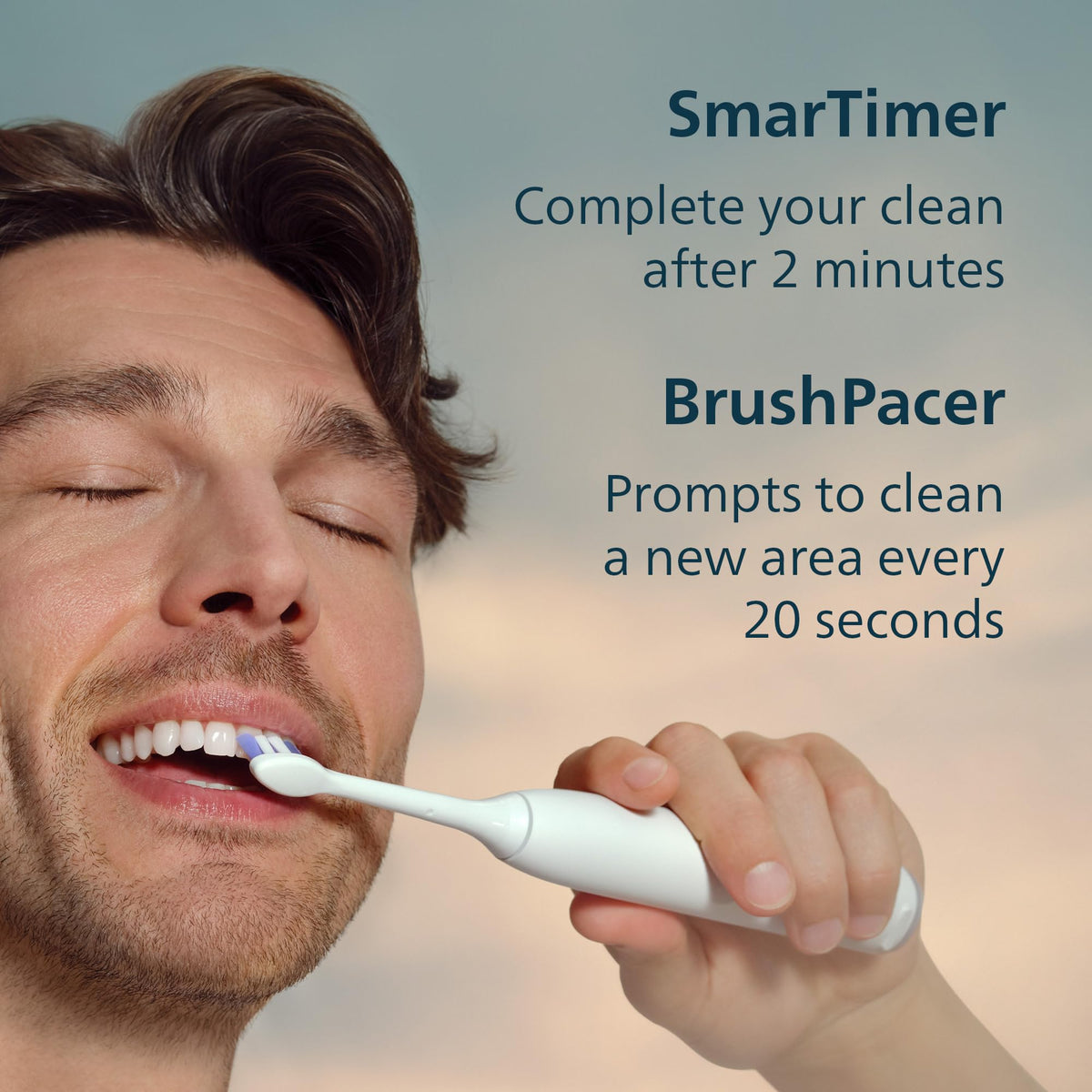 Philips Sonicare 6100 Series Electric Toothbrush, White, HX7400/05