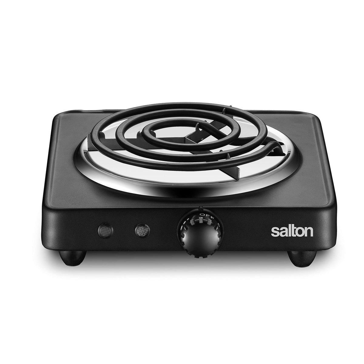 Salton Single Coil Portable Electric Cooktop, 1000 Watts, Black