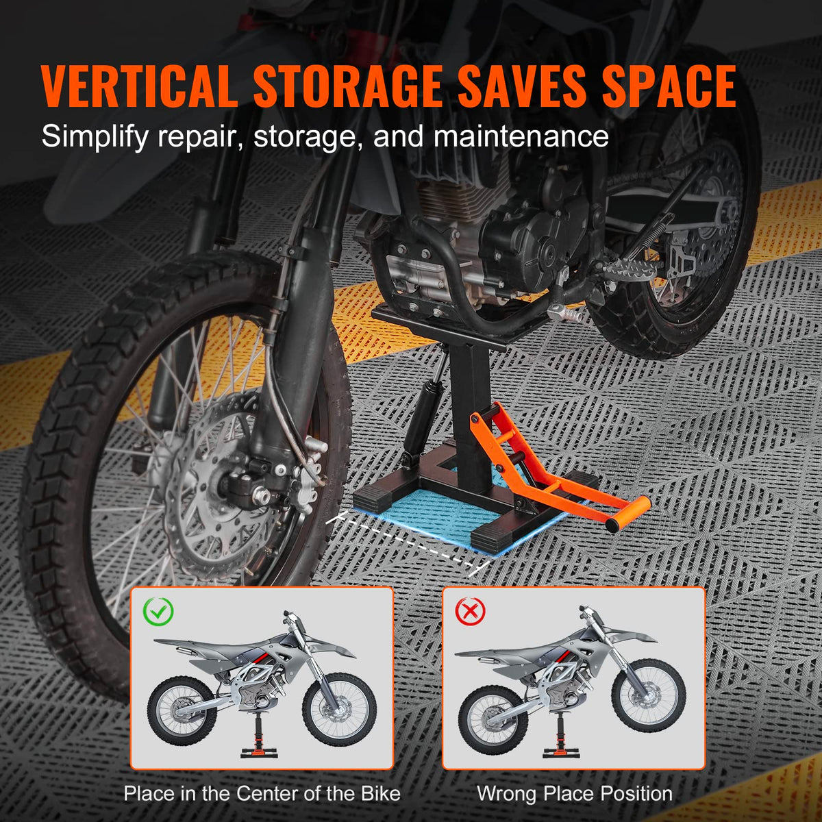 VEVOR Dirt Bike Lift Stand, 440 lbs Capacity, Hydraulic