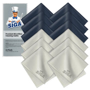 MR.SIGA Microfibre Lens & Screen Cleaning Cloths, 6 x 7 in, 12-Pack