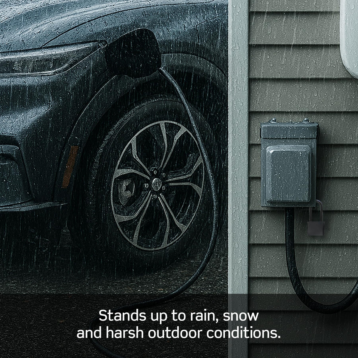 Leviton 50A Outdoor EV Charging Outlet, EVCVM-050, Gray