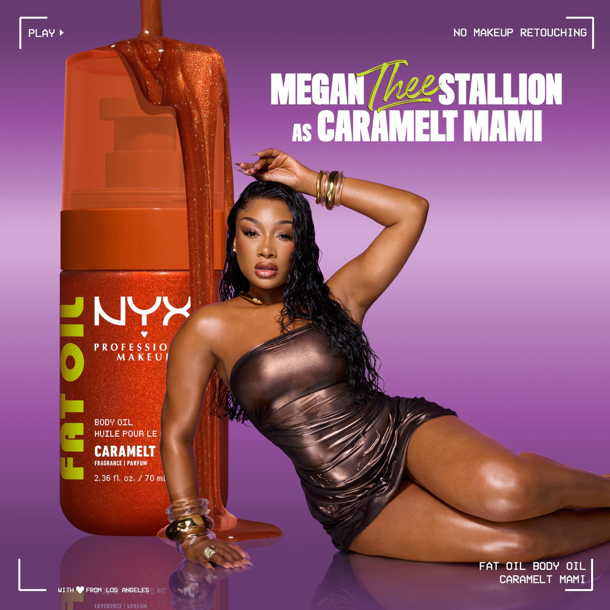 NYX Fat Oil Body Oil, Caramelt Mami Caramel & Pistachio, 70 ml