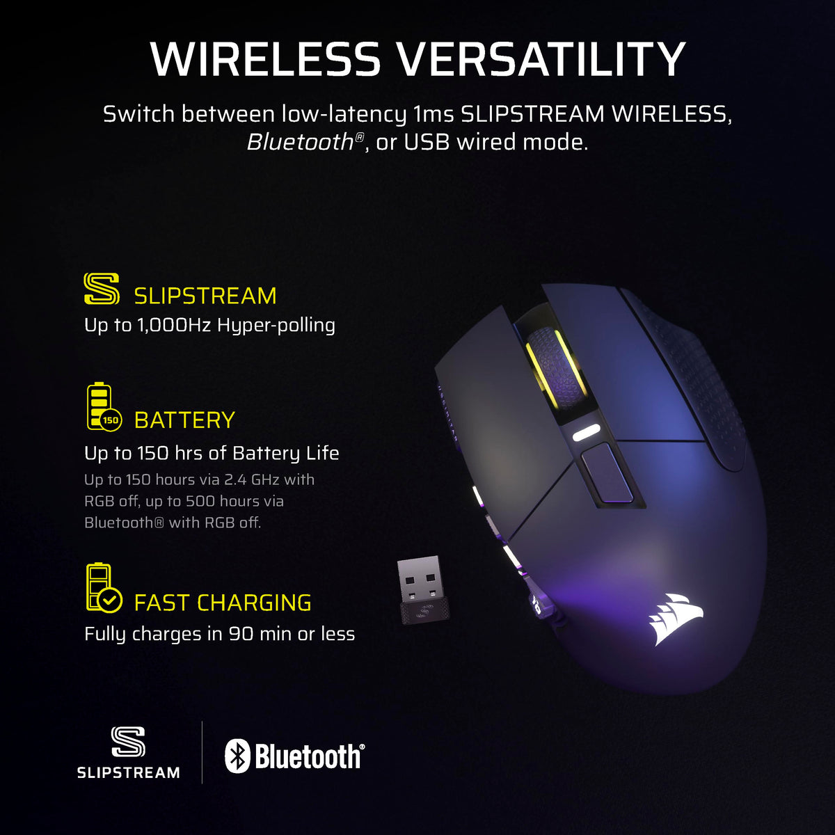Corsair Scimitar Elite Wireless SE MMO Gaming Mouse, Gunmetal
