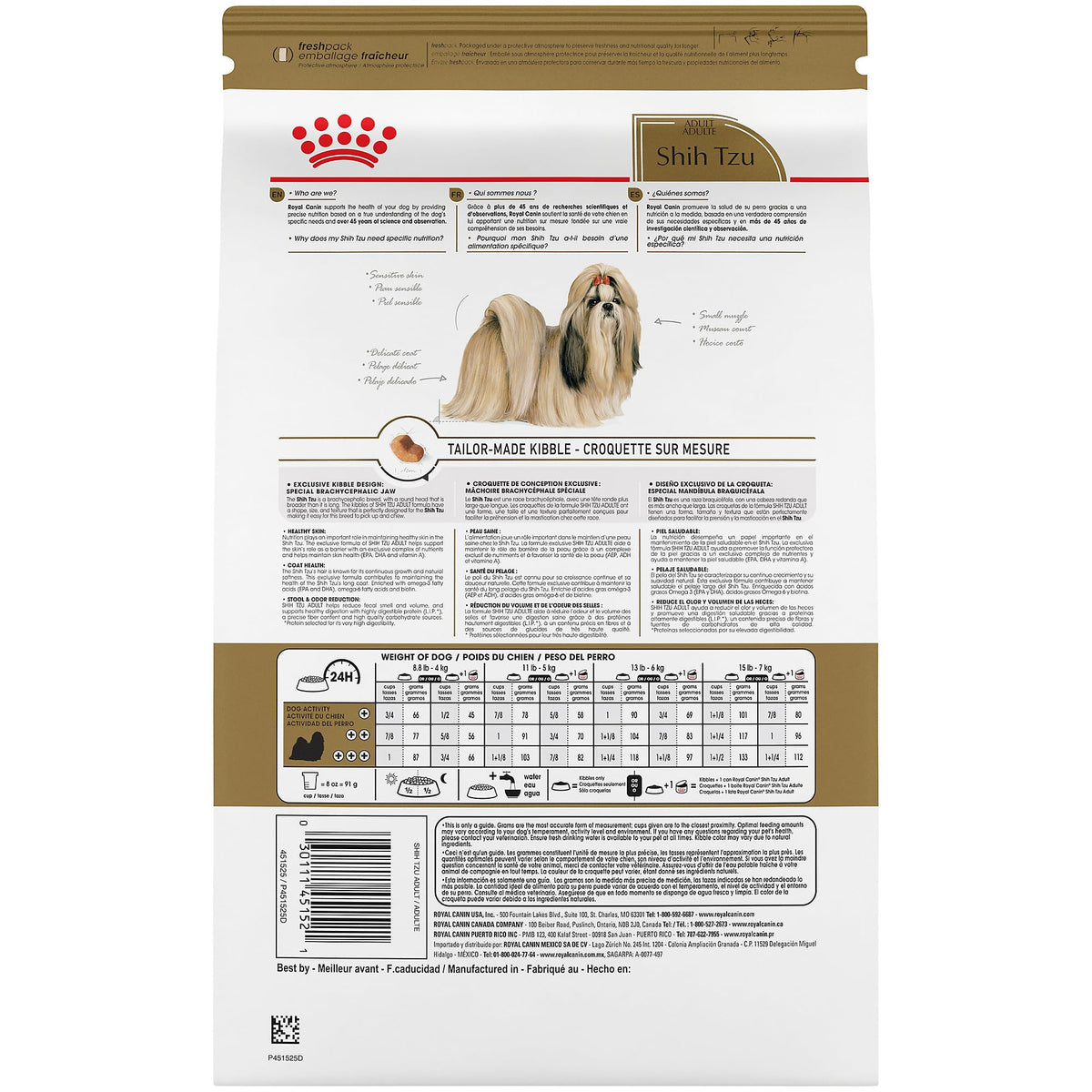 Royal Canin Shih Tzu Adult Dry Dog Food, 10 lb