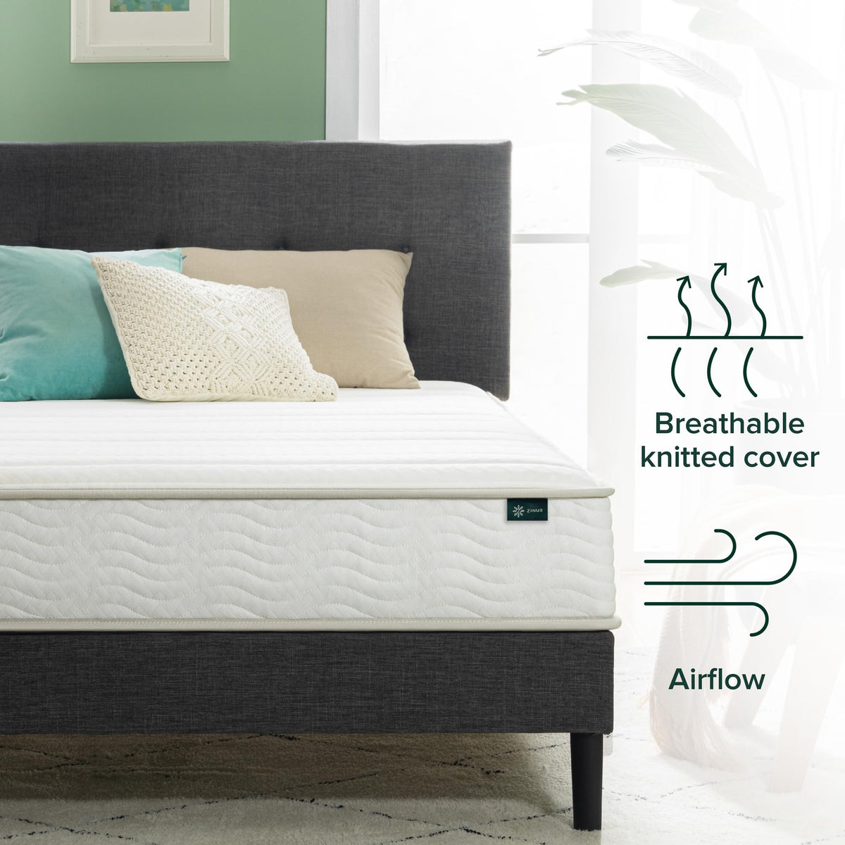 Zinus 8" Foam & Spring Hybrid Mattress, Twin