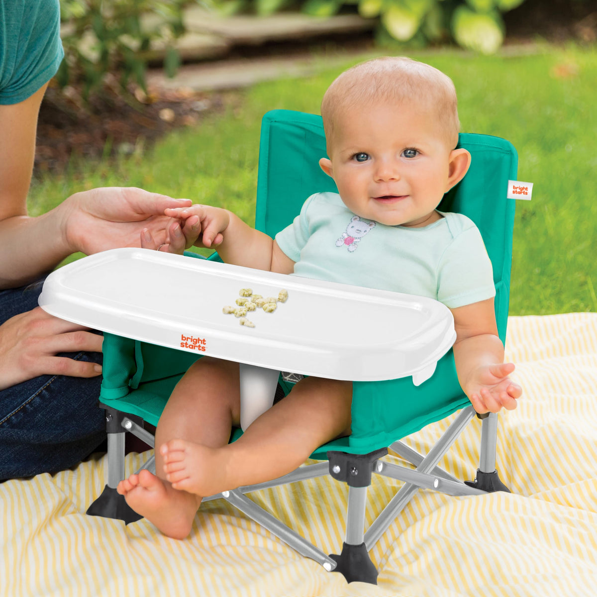 Bright Starts Pop 'N Sit Portable Booster, Teal, 6 Mos - 3 Yrs