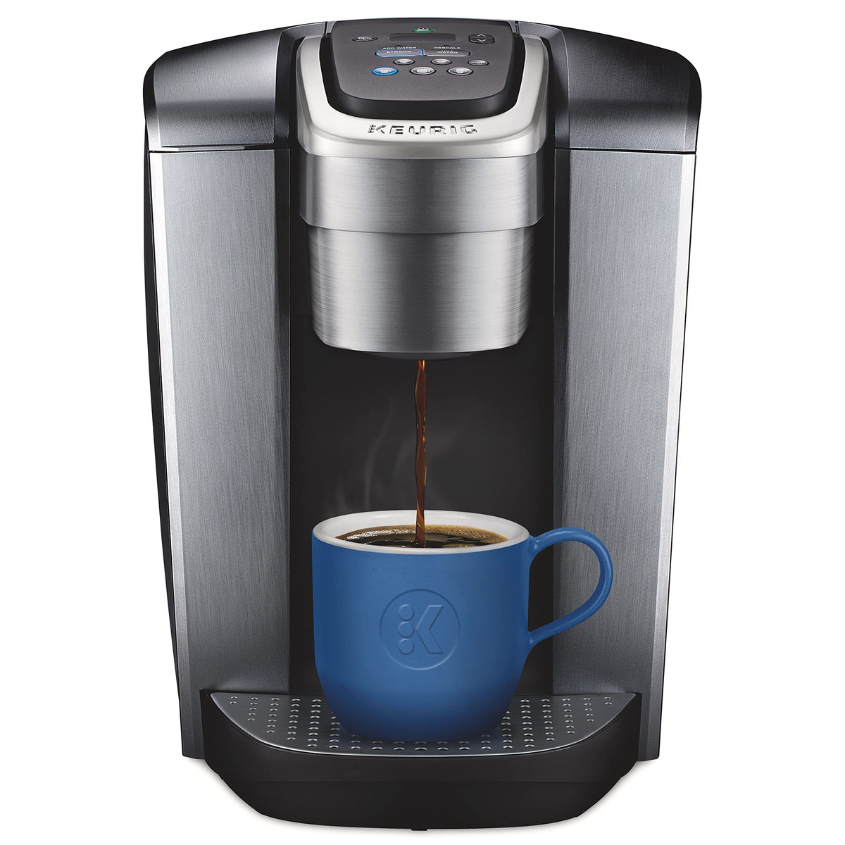 Keurig K-Elite Single Serve K-Cup Pod Coffee Maker, Brushed Silver
