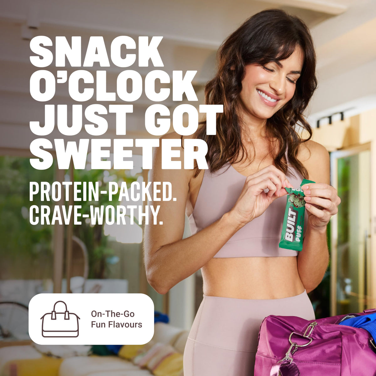 BUILT Puff Protein Bars, Mint Chip, 12 Count