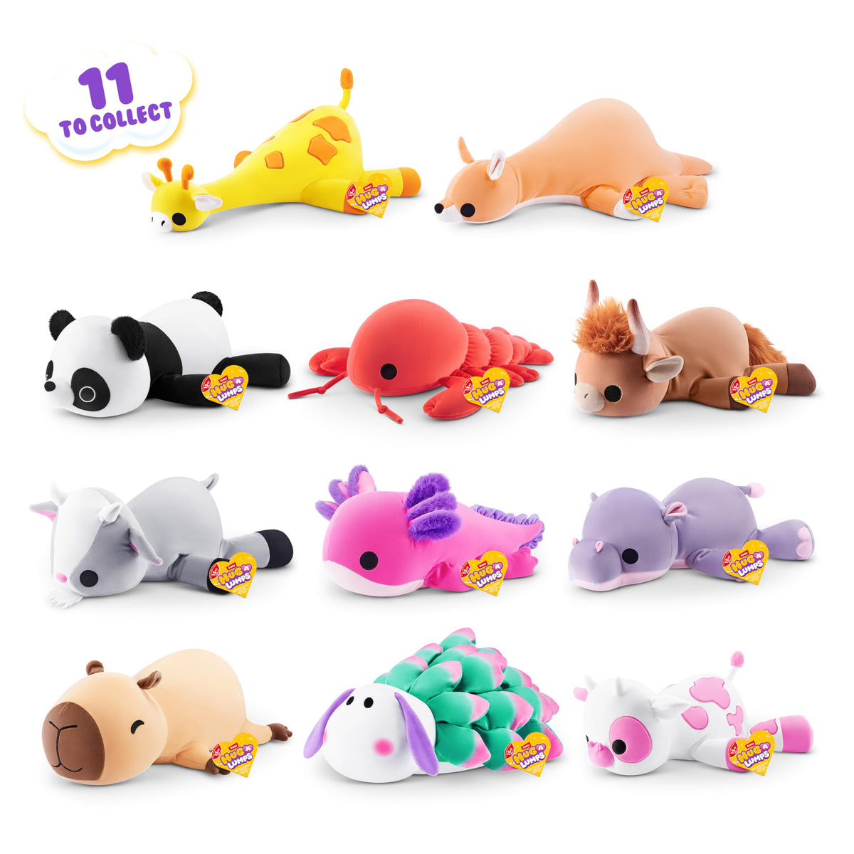 Hug-A-Lumps Series 2 Plush, Axolotl Ally, Medium