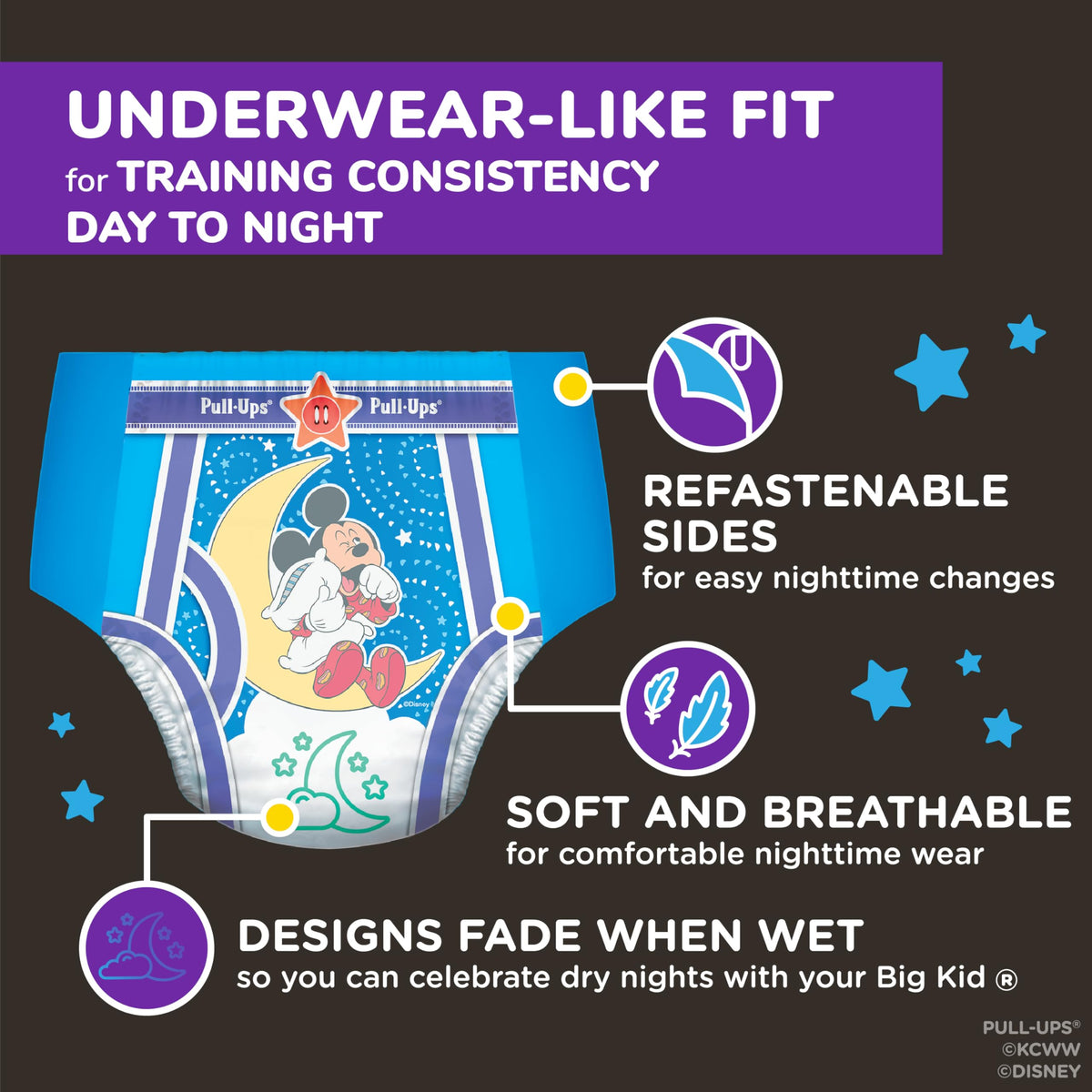 Pull-Ups Boys' Night-Time Potty Training Pants, 3T-4T, 108 Count