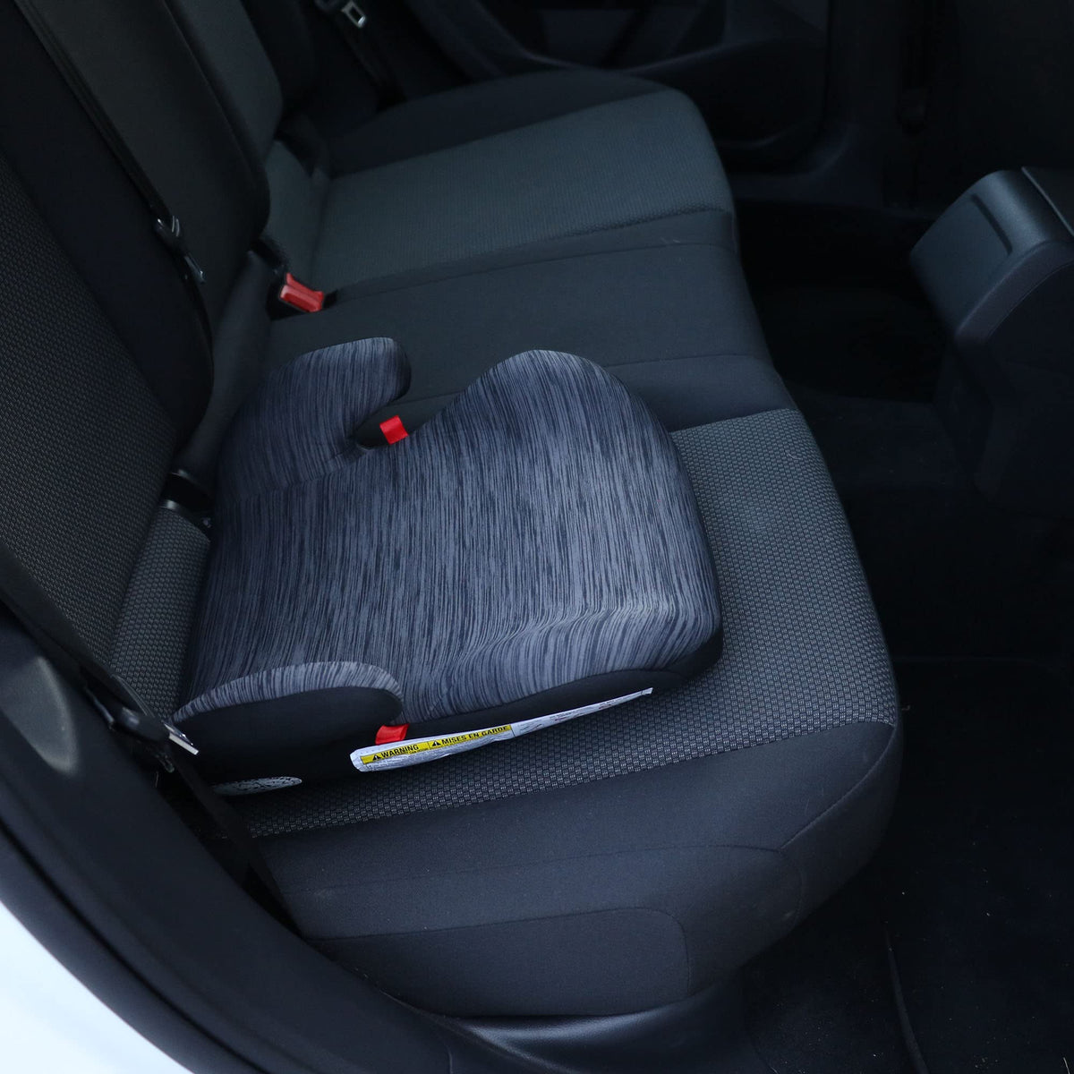 Bily No Back Booster Car Seat, Black/Grey