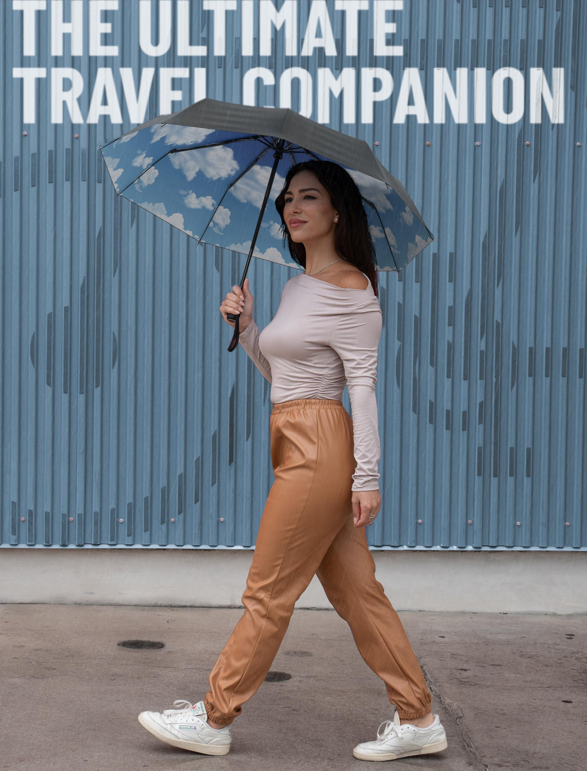 Repel Windproof Travel Umbrella, Compact Auto Folding