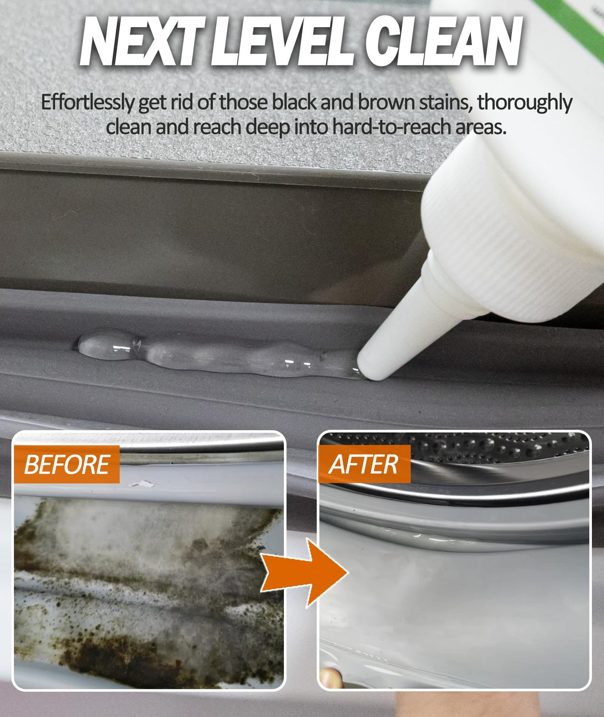 Mould Remover Gel for Washing Machine, Grout and Tiles, 8 fl.oz