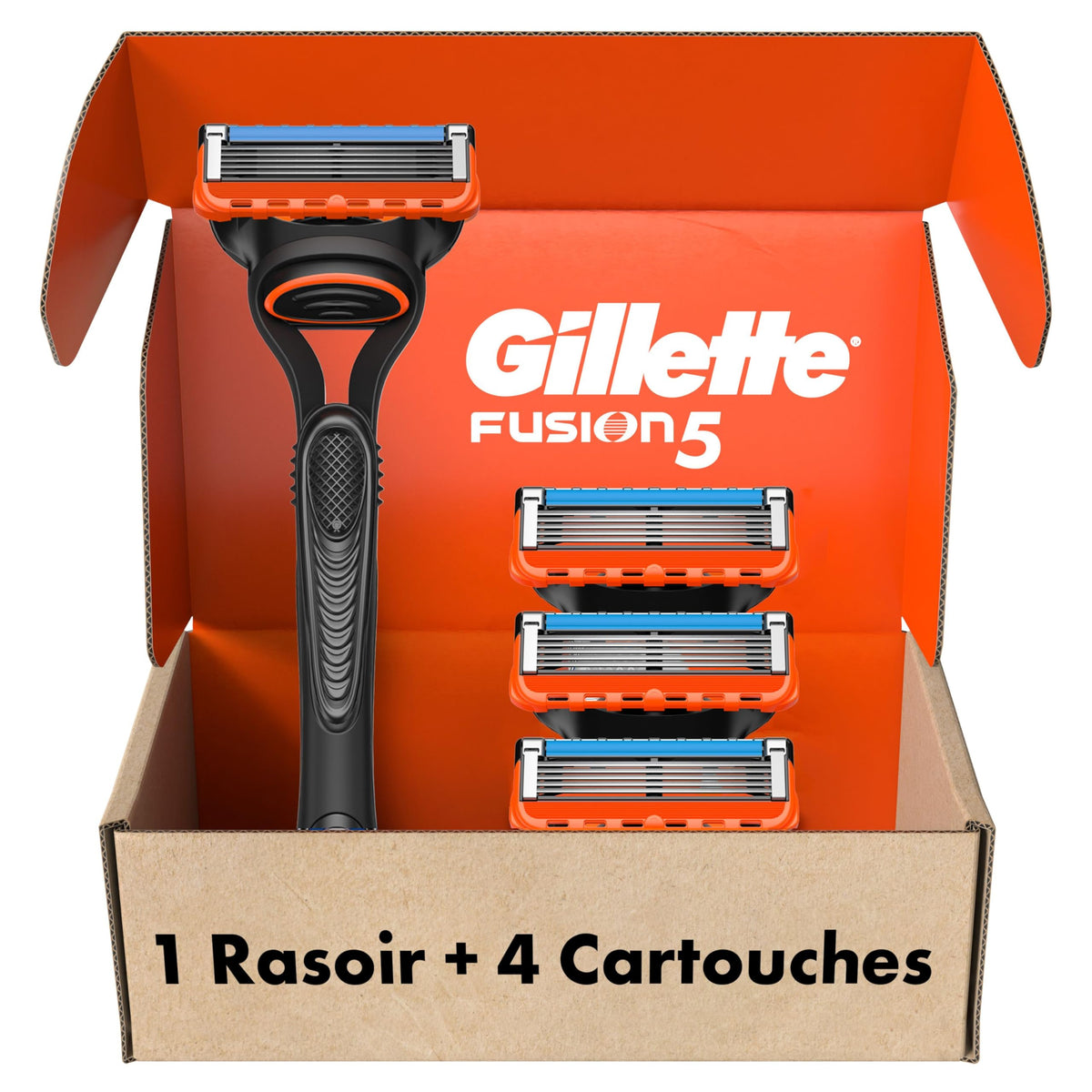 Gillette Fusion5 Razor, 1 Handle + 4 Refills