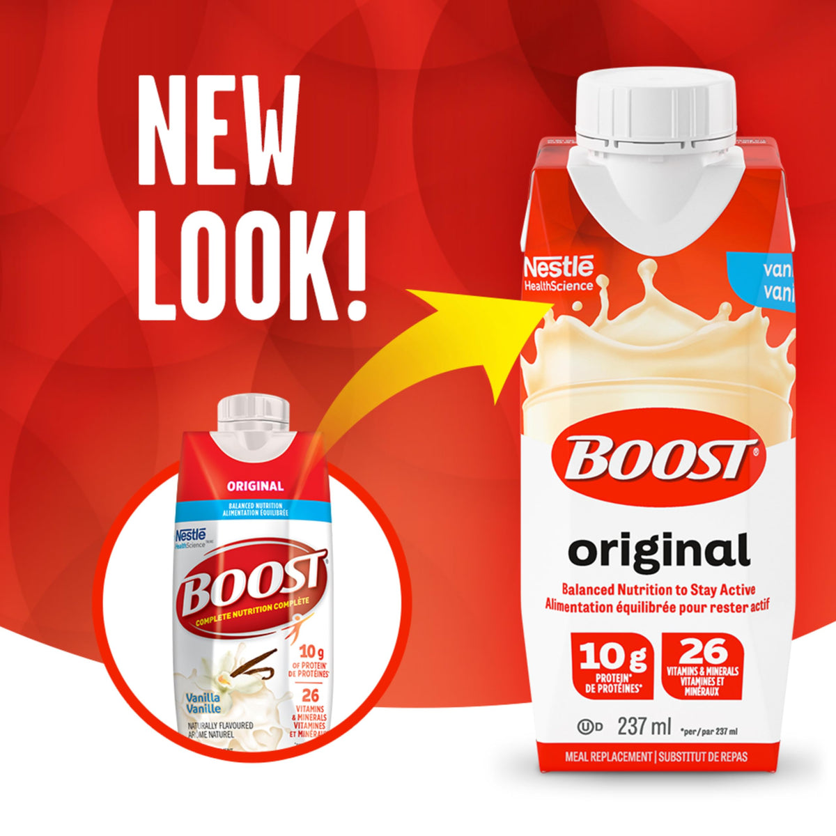 Boost Original Meal Replacement Drink, Vanilla, 237mL, 24 Pack