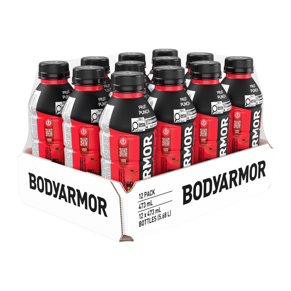 BODYARMOR SuperDrink, Fruit Punch, 12 x 473 ml