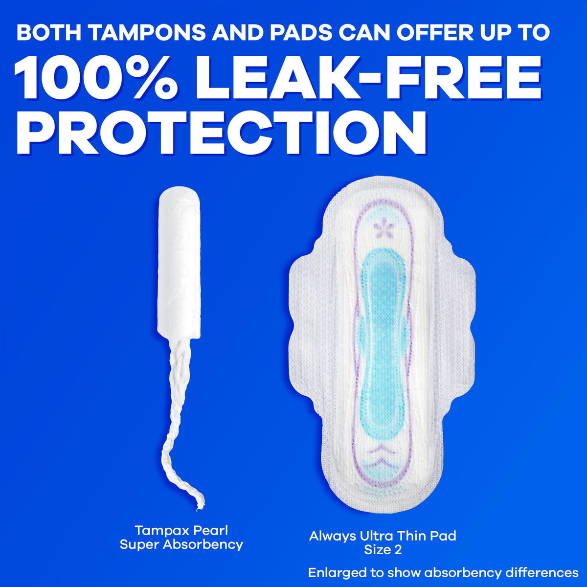 Tampax Pearl Tampons, Ultra Absorbency, Unscented, 60 Count