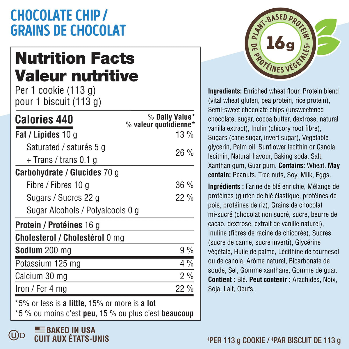 Lenny & Larry's The Complete Cookie, Chocolate Chip, 113g, 12 Pack