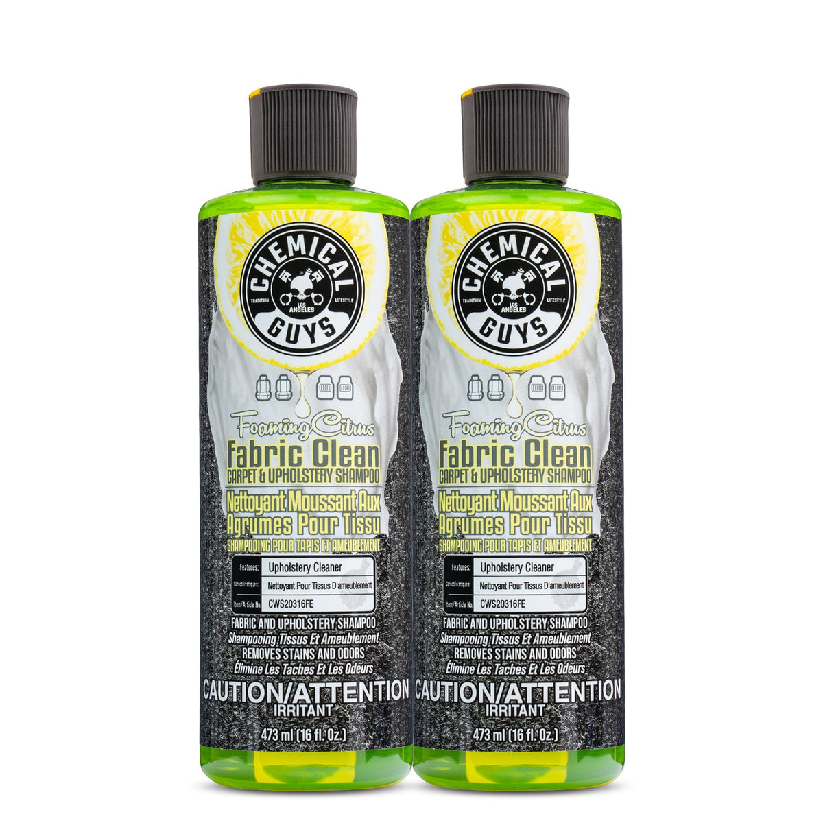 Chemical Guys Foaming Citrus Carpet Shampoo, 473 ml, 2 Pack