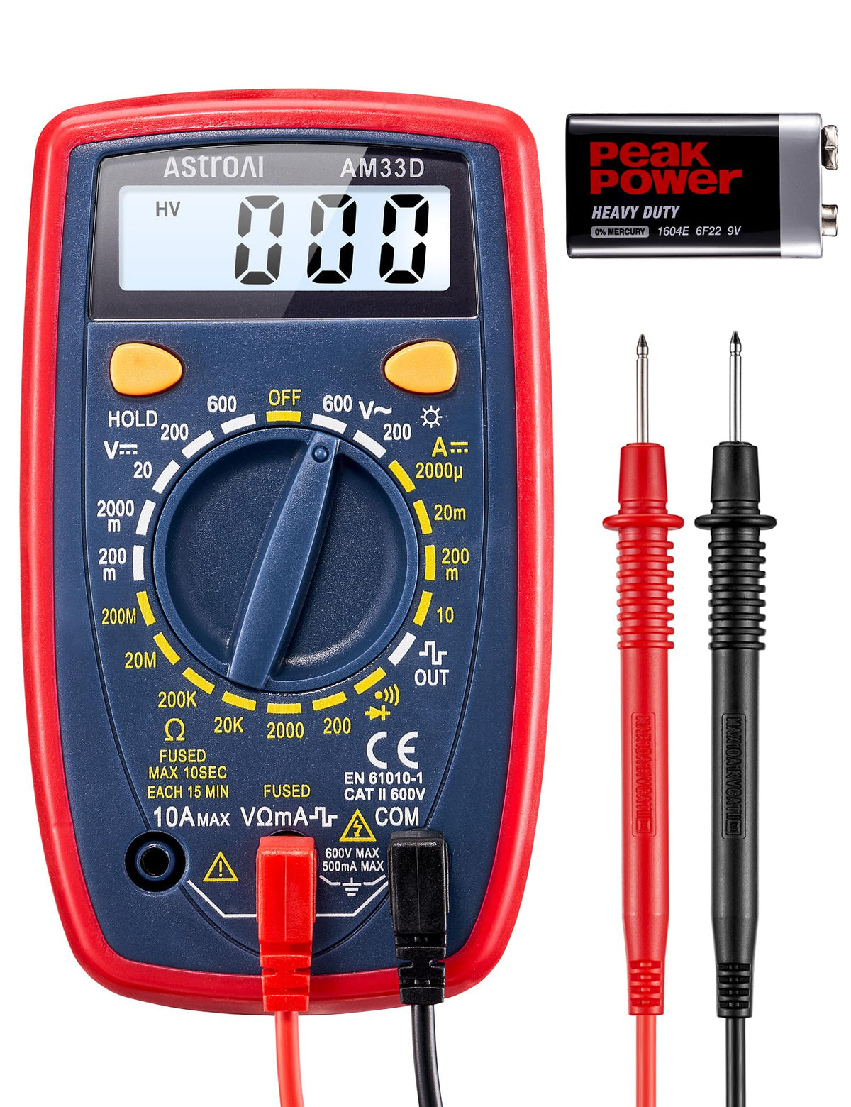 AstroAI Digital Multimeter 2000, Blue
