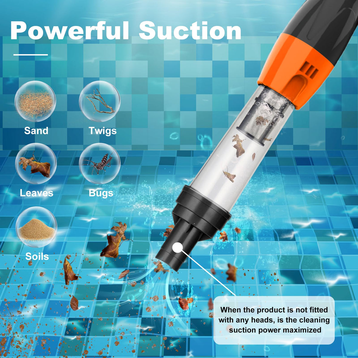 3-in-1 Cordless Rechargeable Handheld Pool Vacuum