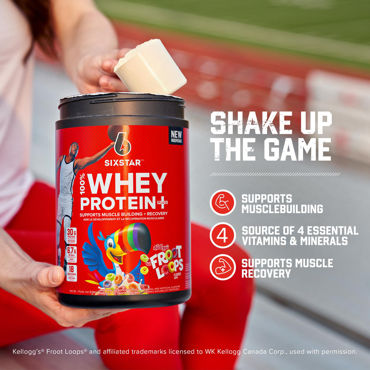 Six Star Whey Protein Powder Plus, Kellogg's Froot Loops, 18 Servings